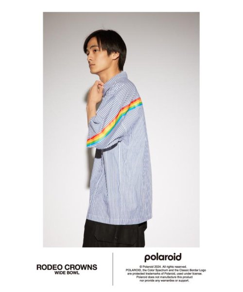 RODEO CROWNS WIDE BOWL(ロデオクラウンズワイドボウル)/Polaroid バックラインシャツ/img01