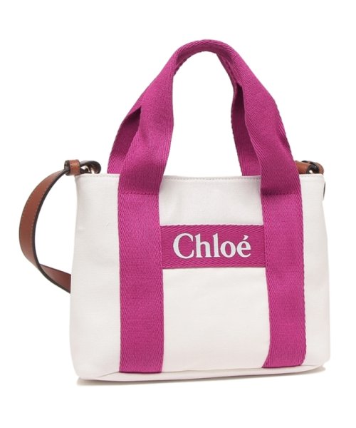 Chloe(クロエ)/クロエ トートバッグ ショルダーバッグ キッズ ガールズ ホワイト ピンク レディース CHLOE C20046 117/img01