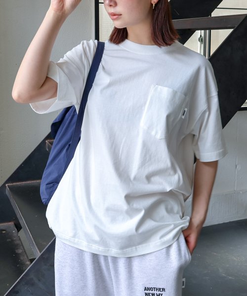 ANME(アンメ)/バックロゴ刺繍 ポケット 無地 Tシャツ/img01