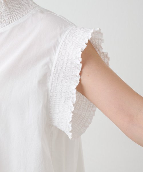 シャーリングブラウス 