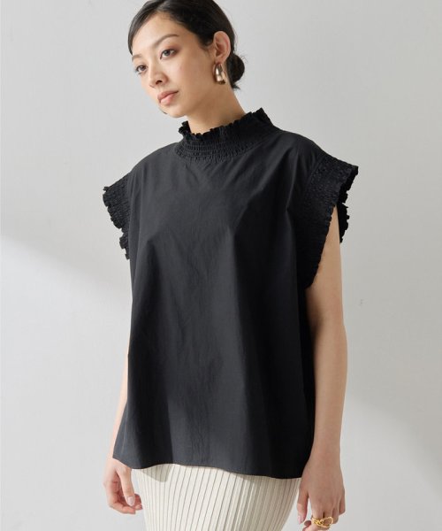 シャーリングブラウス 