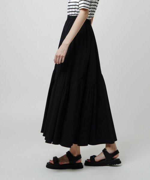 バイヤス切替ギャザースカート 手洗い可能です フィッティングモデル 詳細画像 165cm B73 W61 H85　着用サイズ：02