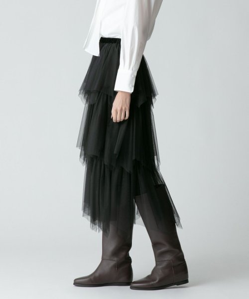 ソフトチュールティアードスカート 詳細画像 167cm B80 W65 H89　着用サイズ：02