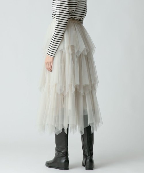 ソフトチュールティアードスカート 詳細画像 167cm B80 W65 H89　着用サイズ：02