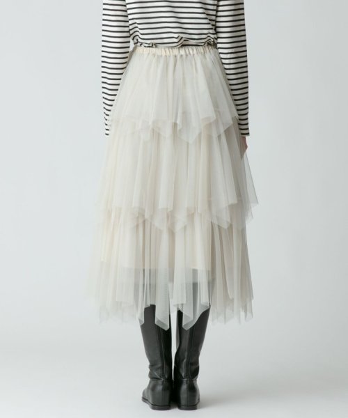 ソフトチュールティアードスカート 詳細画像 167cm B80 W65 H89　着用サイズ：02