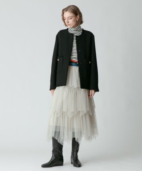 ソフトチュールティアードスカート 詳細画像 167cm B80 W65 H89　着用サイズ：02
