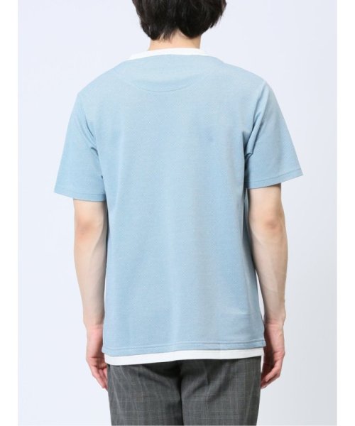 TAKA-Q(タカキュー)/さまになる フェイクレイヤード キーネック半袖Tシャツ/img31