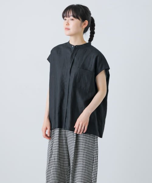 KAGURE(かぐれ)/【予約】リネンノースリーブワイドシャツ/img45