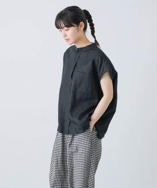 KAGURE(かぐれ)/【予約】リネンノースリーブワイドシャツ/img46