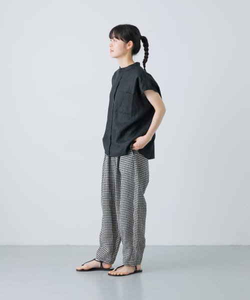 KAGURE(かぐれ)/【予約】リネンノースリーブワイドシャツ/img50