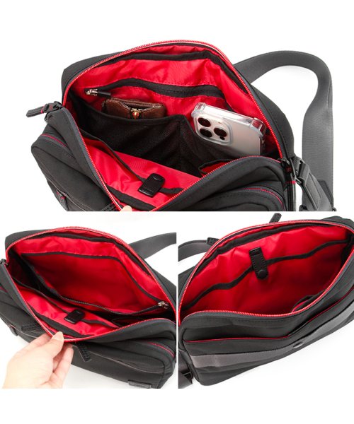 タケオキクチ ショルダーバッグ メンズ 斜めがけバッグ 撥水 防水 軽量 B5 TAKEO KIKUCHI 739112 トゥルーロックファブリック TAKEO ｜正面 ｜背面