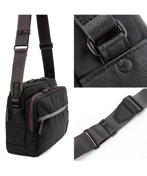 タケオキクチ ショルダーバッグ メンズ 斜めがけバッグ 撥水 防水 軽量 B5 TAKEO KIKUCHI 739112 トゥルーロックファブリック TAKEO ｜正面 ｜背面