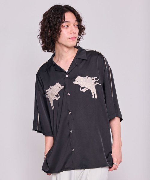 JUNRed(ジュンレッド)/ヴィンテージライクフロント刺繍スカシャツ/img02