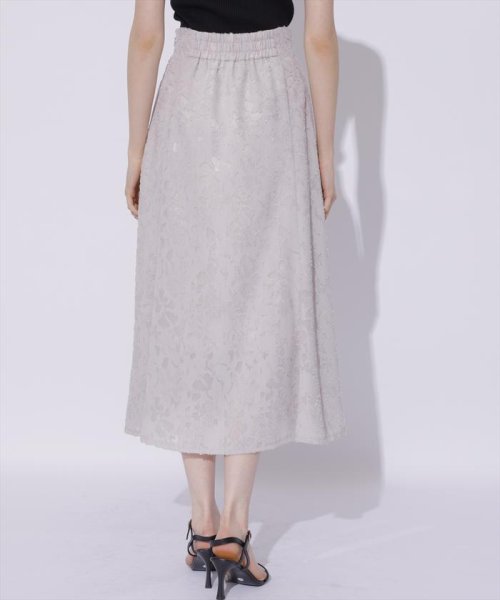 カットジャガード接ぎフレアスカート 