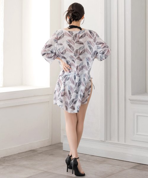 3点セット・リーフ柄ガウン付きビキニ・水着/24123 人気・おすすめ｜使いやすい・旅行におすすめ 品質保証 全国発送 正規品・日本国内発送・安心保証付き