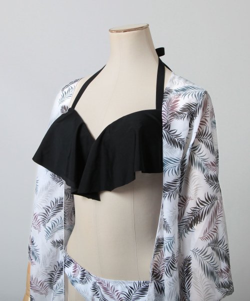 3点セット・リーフ柄ガウン付きビキニ・水着/24123 人気・おすすめ｜使いやすい・旅行におすすめ 品質保証 全国発送 正規品・日本国内発送・安心保証付き