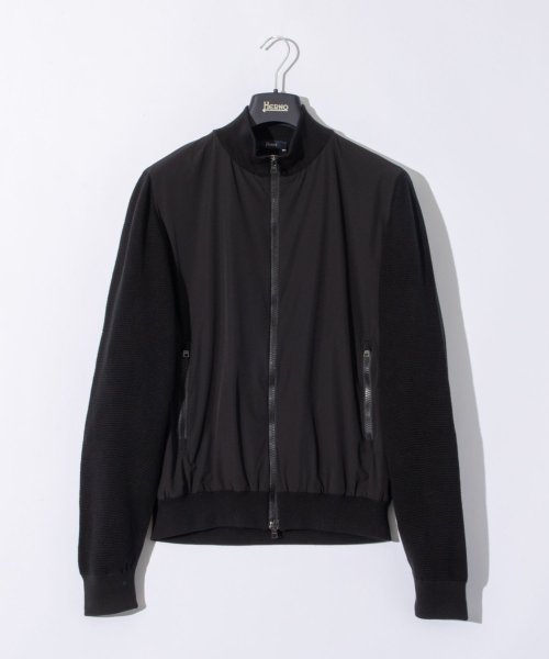 ヘルノ HERNO MC000172U 72054 ジャケット メンズ アウター 長袖 カーディガン セーター リブ編み ジップアップ コットン また