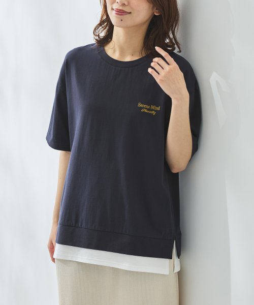 GLACIER(グラシア)/裾レイヤード風トップス トップス Tシャツ レディース 綿100％ UVカット /img07