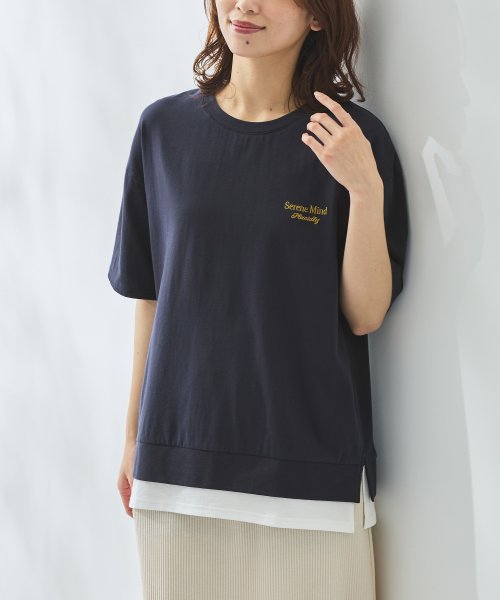 GLACIER(グラシア)/裾レイヤード風トップス トップス Tシャツ レディース 綿100％ UVカット /img27