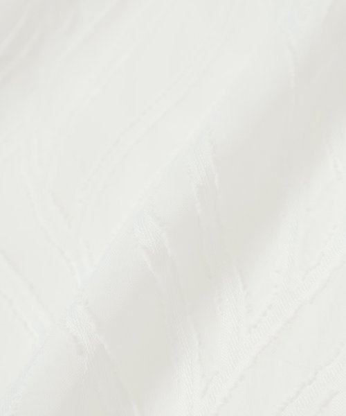 GLACIER lusso(グラシア ルッソ)/ジャカードシアーシャツ シャツ ブラウス 長袖 透け感バンドカラー おしゃれ /img16
