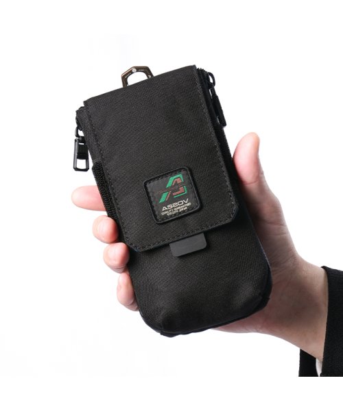アッソブ スマホポーチ モバイルポーチ メンズ レディース ブランド アウトドア リュックにつける 撥水 防水 日本製 AS2OV 152320