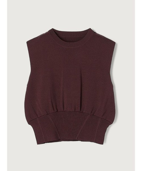 ウエストリブクロップドニットセットアップ 着丈 スカート トップス ポリエステル50% レーヨン33% バスト 肩幅 ウエスト ヒップ 89cm