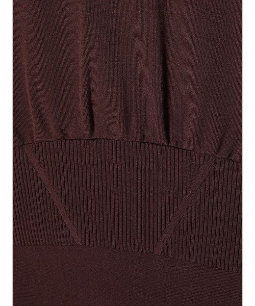 ウエストリブクロップドニットセットアップ 着丈 スカート トップス ポリエステル50% レーヨン33% バスト 肩幅 ウエスト ヒップ 89cm