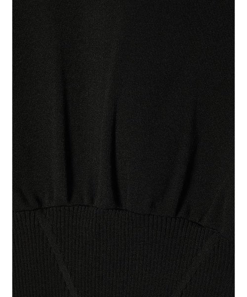 ウエストリブクロップドニットセットアップ 着丈 スカート トップス ポリエステル50% レーヨン33% バスト 肩幅 ウエスト ヒップ 89cm