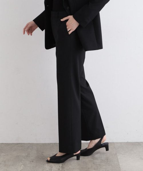 【定番スーツ／ウール混】無地ストレートパンツ ビジネス・フォーマル スーツパンツ T1373193879(10450円)