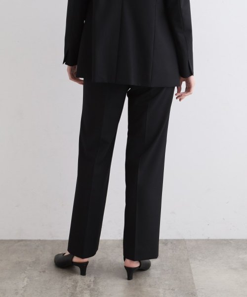 【定番スーツ／ウール混】無地ストレートパンツ ビジネス・フォーマル スーツパンツ T1373193879(10450円)
