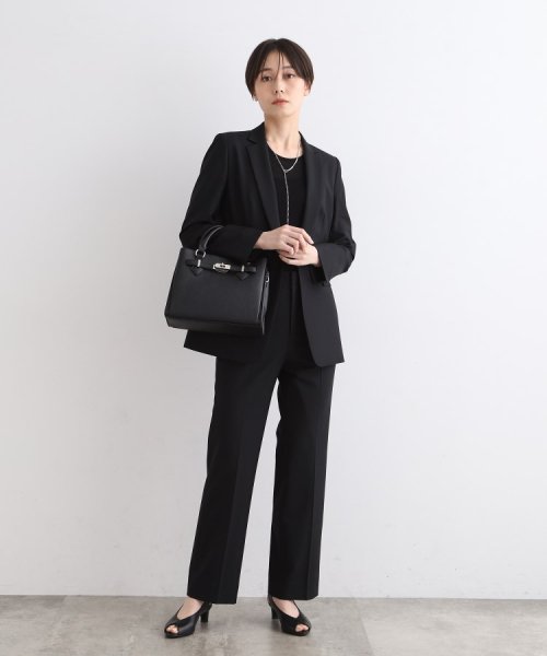 【定番スーツ／ウール混】無地ストレートパンツ ビジネス・フォーマル スーツパンツ T1373193879(10450円)