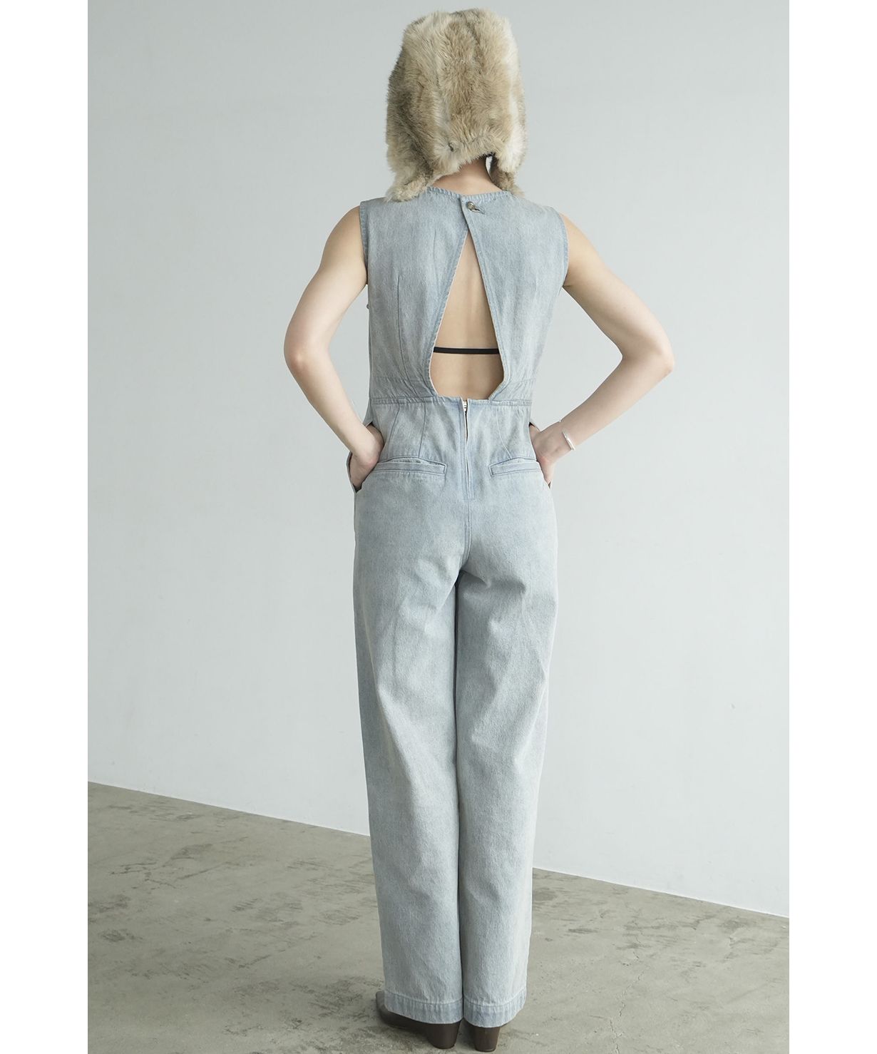 CLANE BACK OPEN DENIM ALL IN ONE CLANE(クラネ) / オーバーオール/1