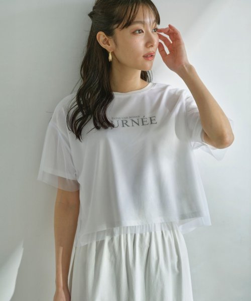 any SiS L(エニスィス（大きいサイズ）)/シアーチュールロゴ Tシャツ/img02