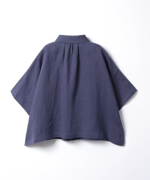 CARA　O　CRUZ(キャラ・オ・クルス)/洗える 麻の半袖リラックスシャツ/img01