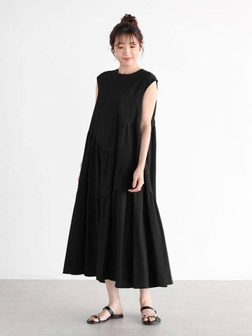 ノースリーブティアードサッカーワンピース ワンピース B1431776708(11000円)