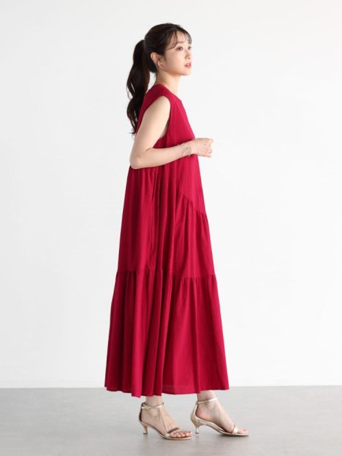 ノースリーブティアードサッカーワンピース ワンピース B1431776708(11000円)