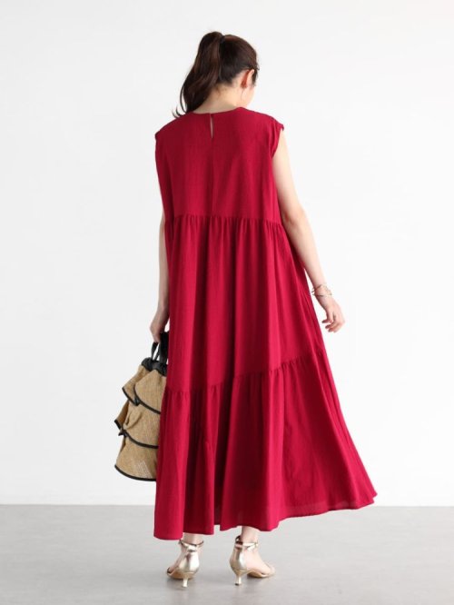 ノースリーブティアードサッカーワンピース ワンピース B1431776708(11000円)