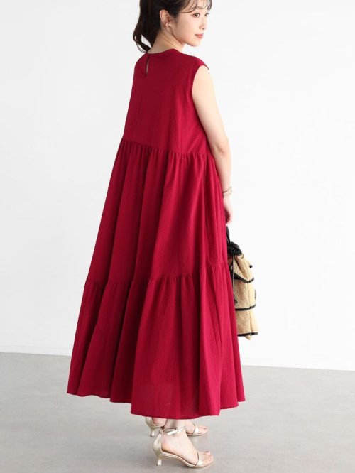 ノースリーブティアードサッカーワンピース ワンピース B1431776708(11000円)