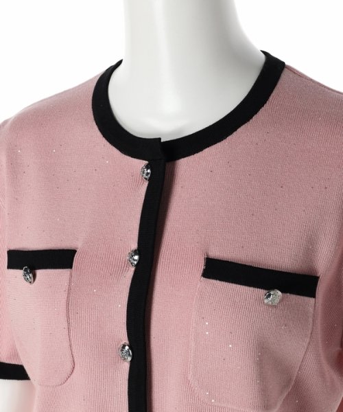 半袖キラキラニットジャケット 半袖キラキラニットジャケット YWU1225097602(9295円)