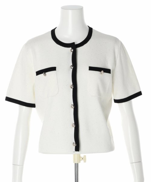半袖キラキラニットジャケット 半袖キラキラニットジャケット YWU1225097602(9295円)