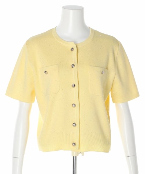 半袖キラキラニットジャケット 半袖キラキラニットジャケット YWU1225097602(9295円)