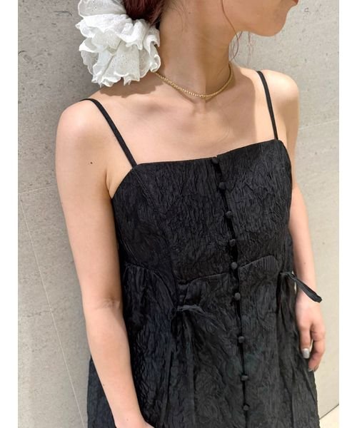 フロントオープンボリュームキャミワンピース 予めご了承ください