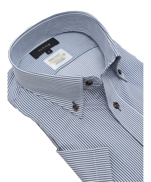 TAKA-Q(タカキュー)/形態安定 吸水速乾 スタンダードフィット ボタンダウン半袖シャツ/img01