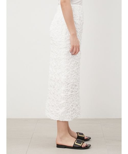 シャーリングファブリックストレートスカート 予めご了承ください