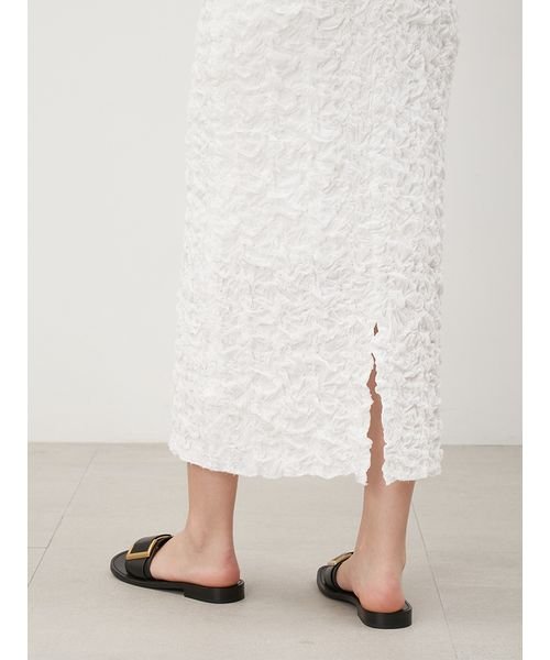 シャーリングファブリックストレートスカート 予めご了承ください