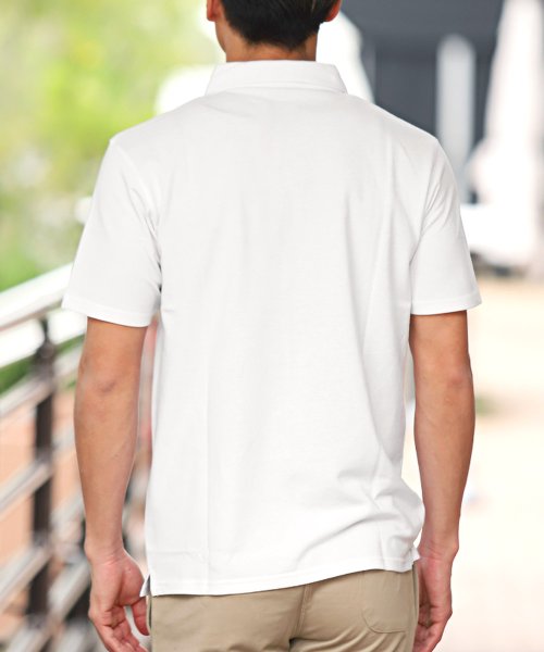 LUXSTYLE(ラグスタイル)/鹿の子ポケット付き半袖ポロシャツ/ポロシャツ 半袖 メンズ メンズポロシャツ 半袖ポロシャツ 鹿の子 胸ポケット ボタンダウン/img01