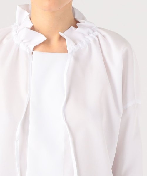 コットンブロード ギャザーブラウス 