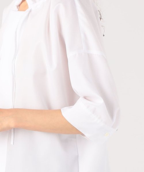 コットンブロード ギャザーブラウス 