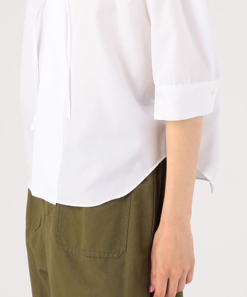 コットンブロード ギャザーブラウス 