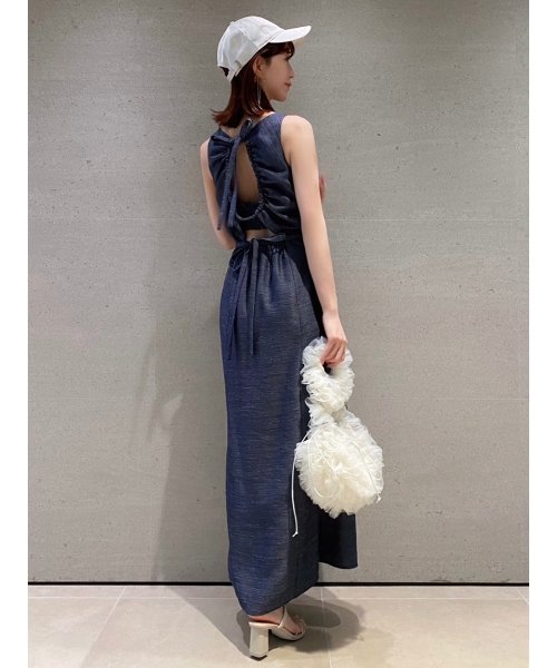 ドロストバッグオープンワンピース 予めご了承ください 総丈 5cm バスト ウエスト